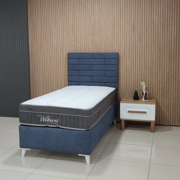 Hasko Bingöl Mobilya - Tek Kişilik Baza Başlık Yatak Seti