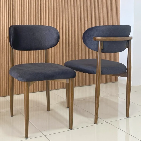 Hasko Bingöl Mobilya - Bond Kahverengi Ayaklı Metal Sandalye